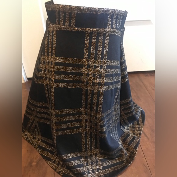 Eclipse Tartsn Stripes Black Gold elastic waistband Mini Skirt size Small - Picture 4 of 11